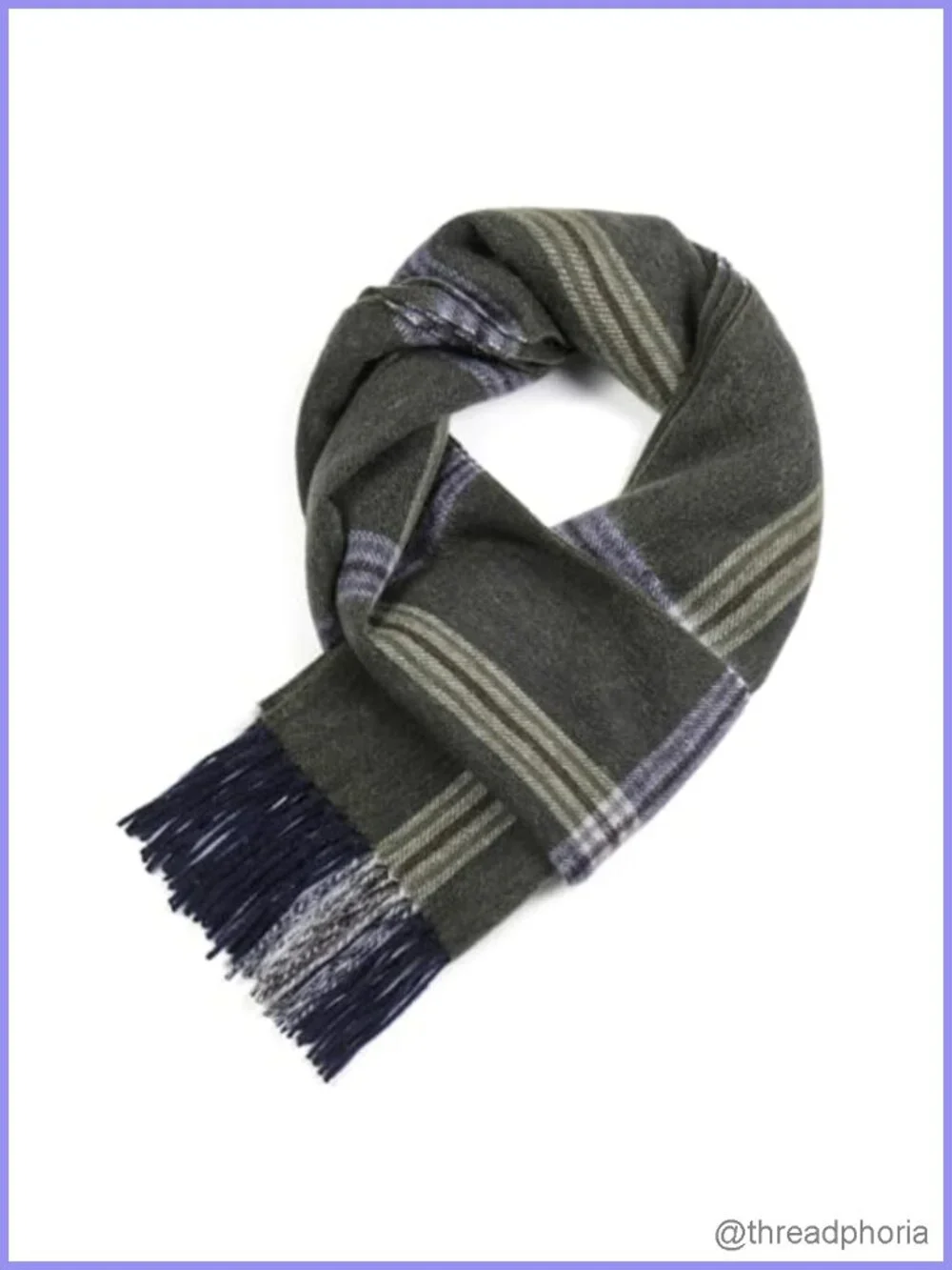 100% Wool Plaid Scarf for Men Women Tartan Wrap Shawl